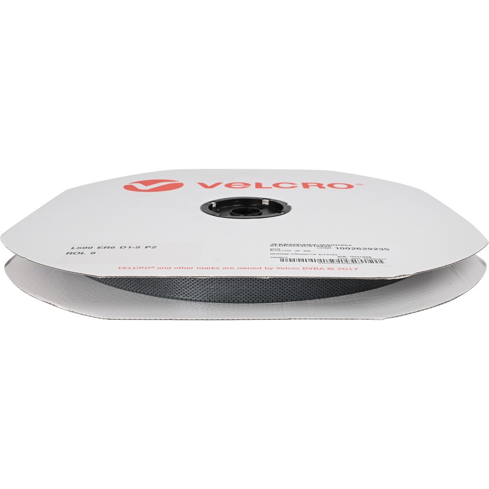 VELCRO® BRAND ALFA-LOK™ FASTENER 25MM BLACK 25M ROLL